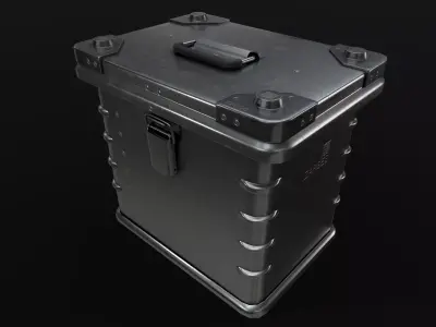 Metal Box Unpainted 3D Model Low-poly Low-poly 3D model