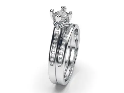 solitaire with ring sizes  9 part S88 3D print model