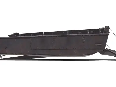 LCVP Higgins Boat Low-poly PBR Low-poly 3D model