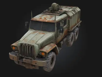 Rusty Off-Road Beast  Rugged Power with a Weathered Soul 3D model