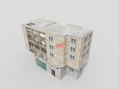 commercial city building  3 Low-poly 3D model