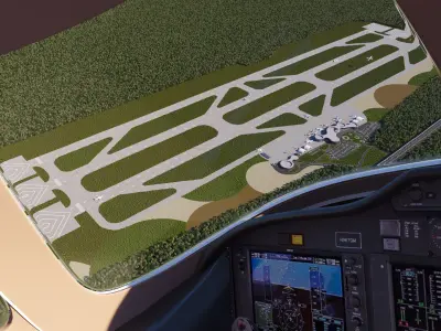 airport scene 3D model