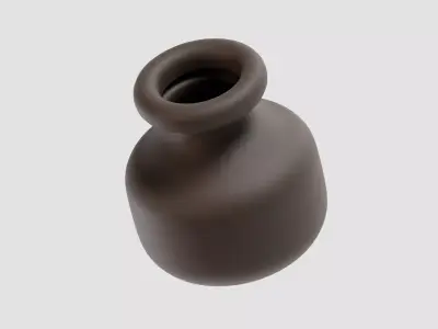 Ink Pot 3d model Low-poly 3D model