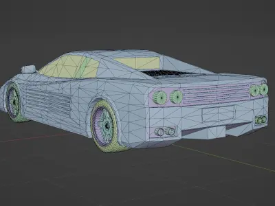 Low poly sports car Free low-poly 3D model