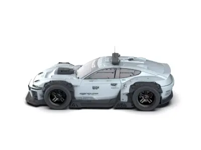 Night City Police Car Low-poly 3D model