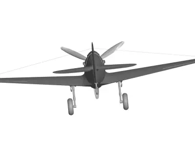 Curtiss P-40 Warhawk 3D model