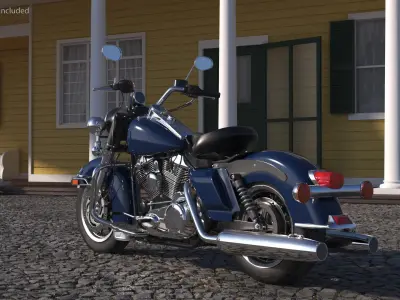 Classic Cruiser Motorcycle 3D model