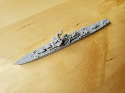 French La Galissonniere Class Cruiser Warship 3D print model