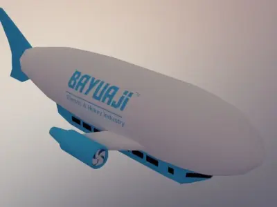 jet propeled Airship 3D model