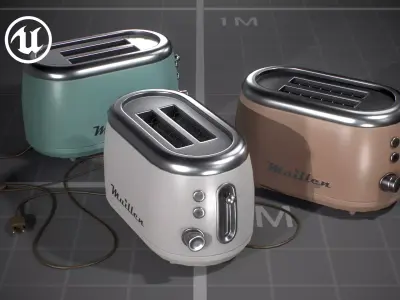 Vintage Toasters Low-poly 3D model