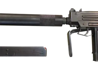 Micro Uzi Low-poly 3D model