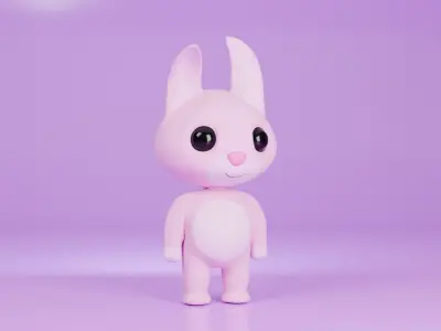 Bunny  Character Model  Low-poly 3D model
