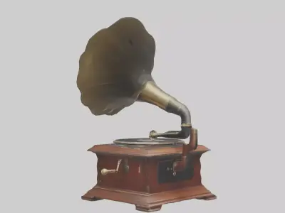 Classic Phonograph Model Low-poly 3D model