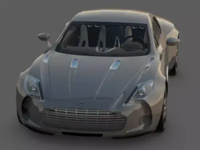 2009 Aston Martin One-77 3D Model  British Hypercar Masterpiece 3D model