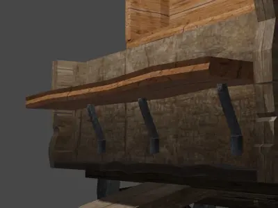 Medieval Cart Free low-poly 3D model