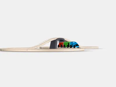 LILLABO 20-piece basic train set 1 Low-poly 3D model