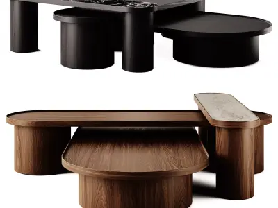 HC28 maison SPAN Set of Coffee Tables 3D model