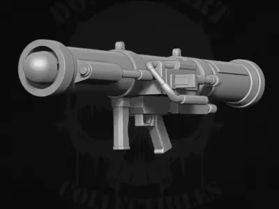 Bazooka V2 STL Files For Action Figures 3D print model