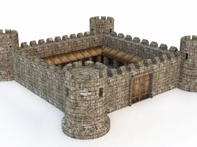 Castle medieval Free 3D model