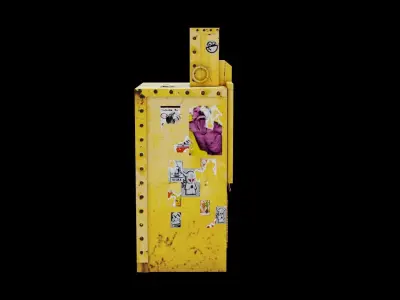 newspaper vending machine Low-poly 3D model