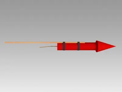 Firework Rocket 3D model purchase