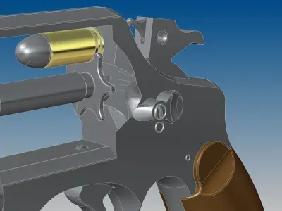 M1917 revolver 3D model purchase