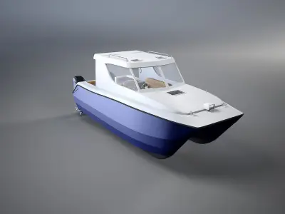 Boat Catamaran  3D model