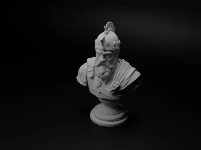 Slavic Warrior Bust Chess 3D print model purchase