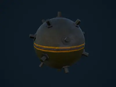 Naval Mine Low-poly 3D model purchase