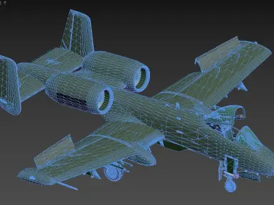 a 3D model of a military aircraft 3D model