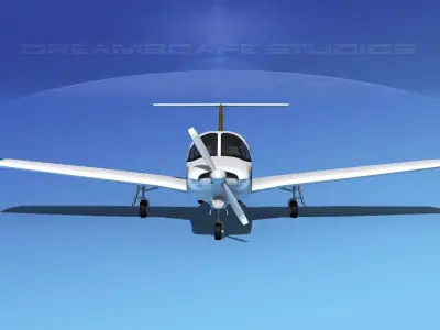 Piper Turbo Arrow III 3D model 7
