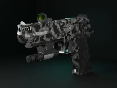 Desert eagle magnum research Low-poly 3D model
