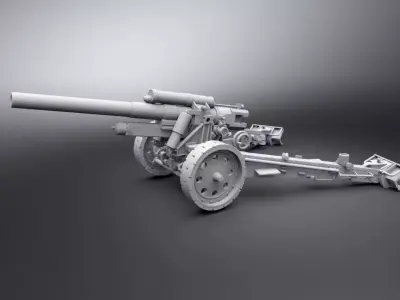 sFh 18 howitzer Scale model 3D print model