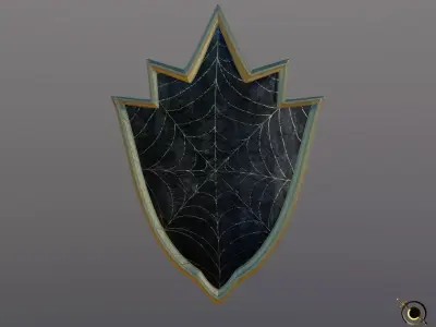 Web Shield Low-poly 3D model
