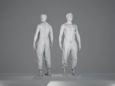 3D Scanned and Optimised  - Realistic Athlete Model 3D model