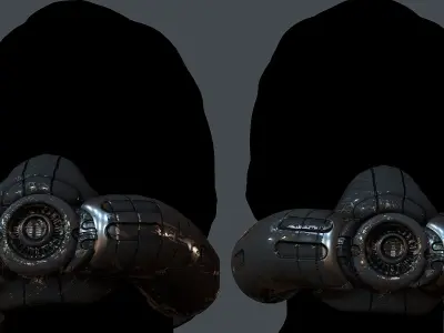 Gas mask helmet 3d model scifi Low-poly Low-poly 3D model Low-poly 3D model 33