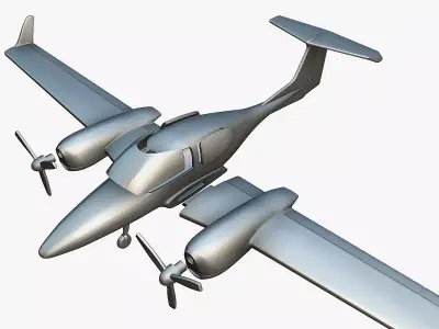 Diamond DA42 Twin Star - 3D Printable Model 3D print model