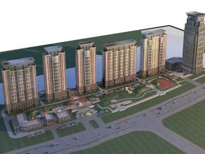High-Rise Residential 3D model 36