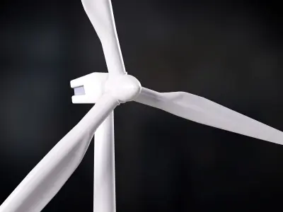 Wind Turbine Low-poly 3D model get