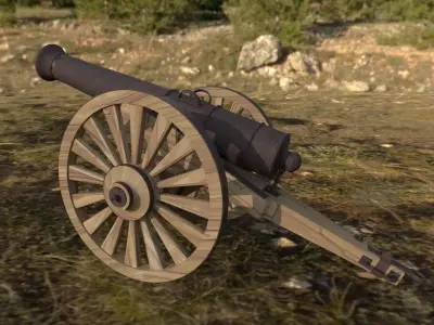 old cannon  Low-poly 3D model purchase