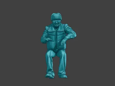 Actual Male Truck Driver AMTD 009 3D print model
