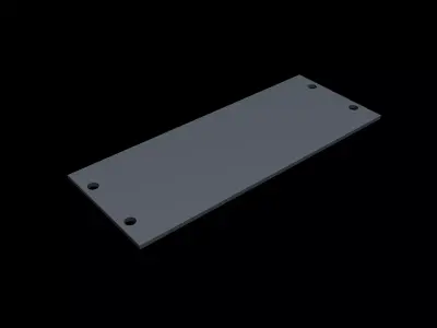 BOEING 737 OVERHEAD - BLANK LEFT PANEL 3D print model
