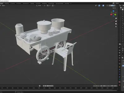 Daal Chawal Food Cart 3D model