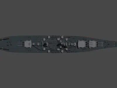 Battleship USS Iowa 3D model