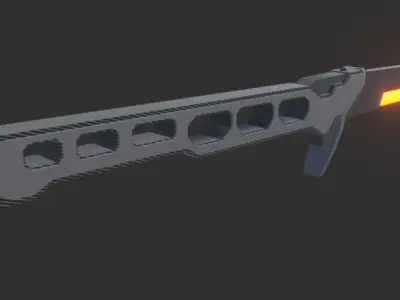 Katana Set Low-poly 3D model