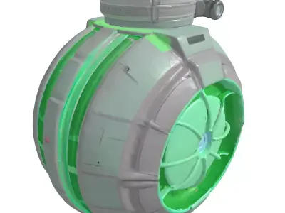 Futuristic Plasma Grenade 3D Model 3D model