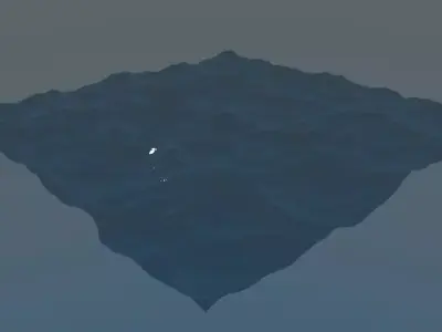 A realistic ocean with foam on the waves Free 3D model