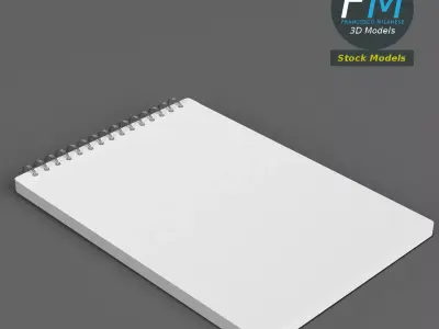 Blank notebook 3D model