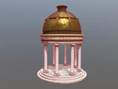 Ancient Greek Temple Gazebo Low-poly 3D model