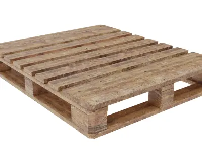 Wooden Pallet 1000mmX1200mm 3D model